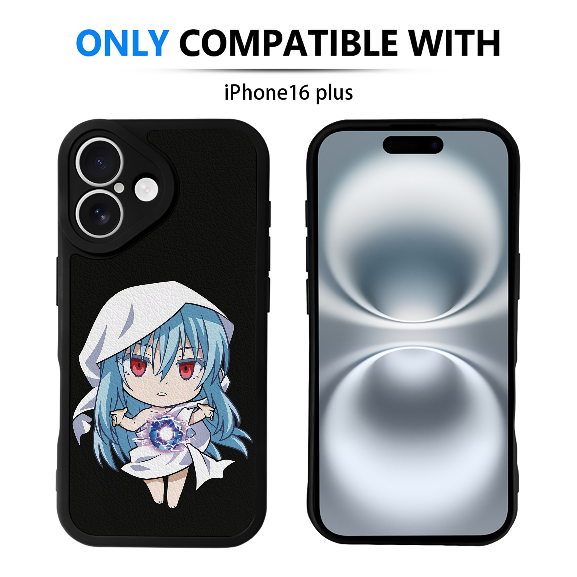 （画像用） 転スラ Regarding Reincarnated to Slime 【iPhone 16シリーズ対応】シリコンスマホケース（レザー調） 材質：シリコン